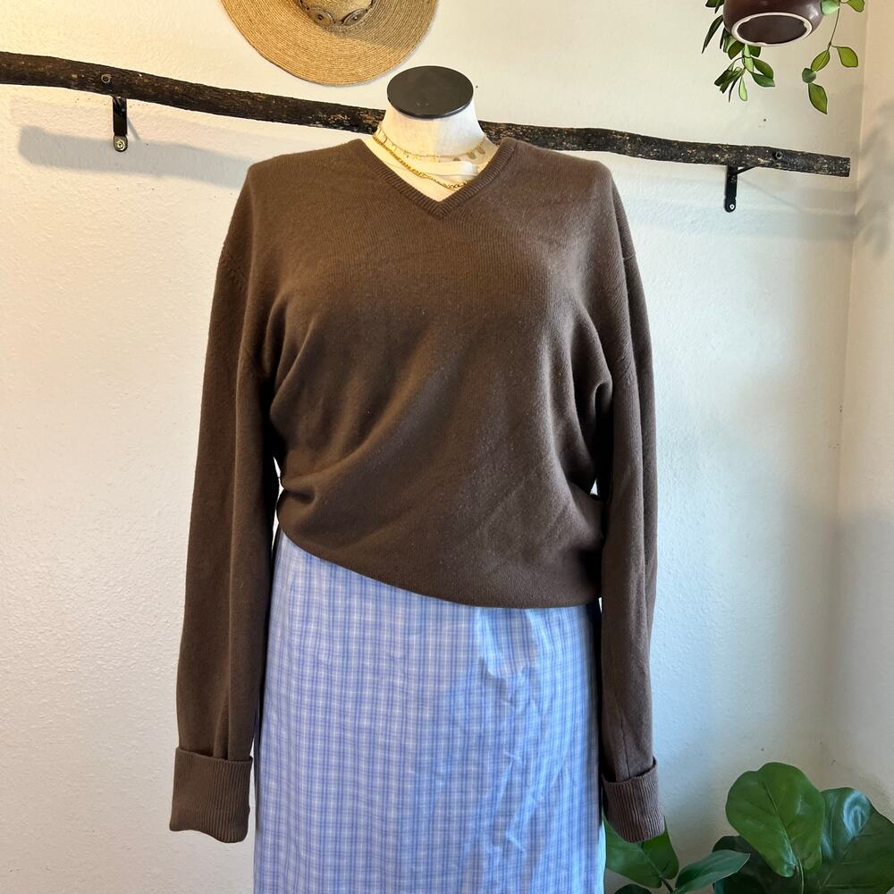 Brown Unisex Pure Cashmere Cross Creek Peter Scott Hawick Scotland Size Large
